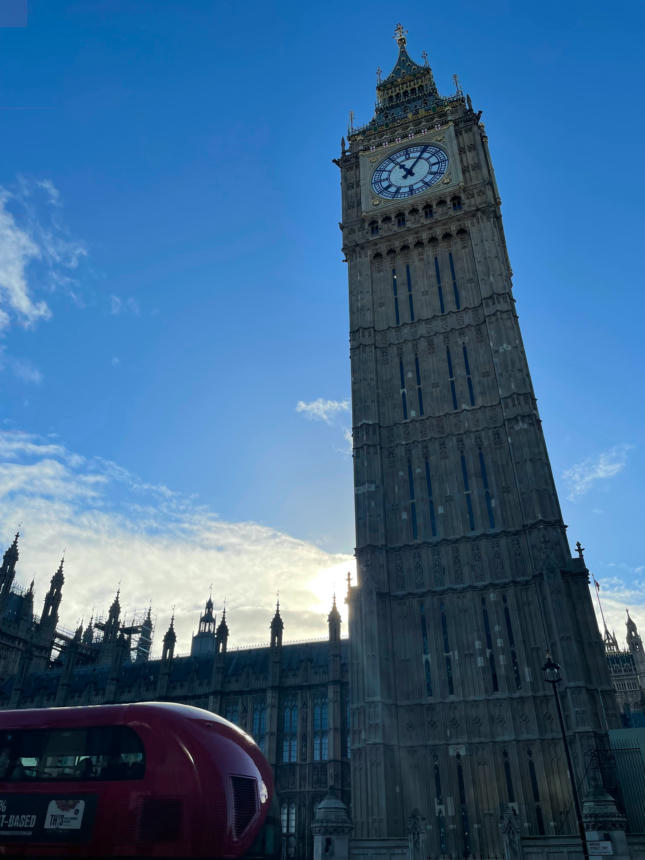 Photo of the Big Ben taken right accross the street