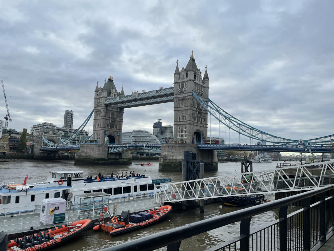 Tower Bridge surrounded in typical London weather